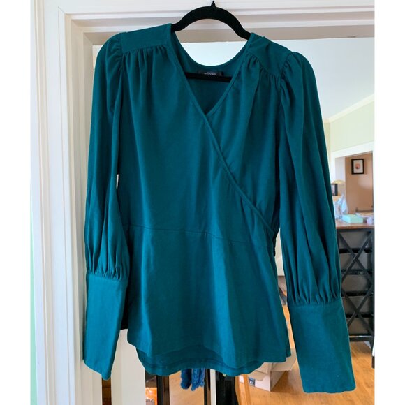 Eshakti faux-wrap blouse with button cuff - Picture 4 of 4